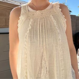 Millibon Ivory Lace Detail Top